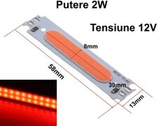 LED COB, 58X13MM / 2W ROSU